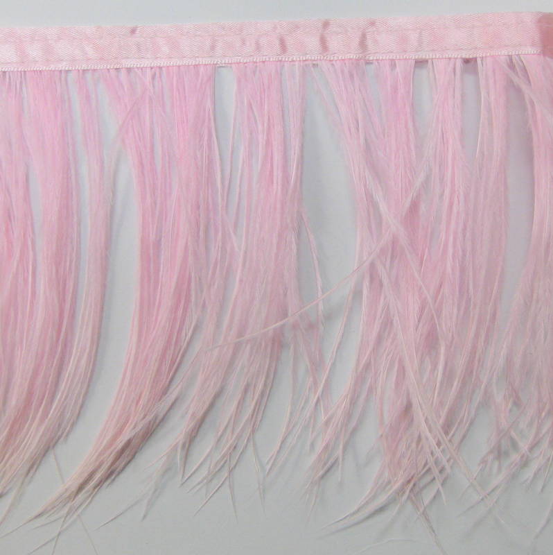 OSTRICH FRINGE LIGHT PINK